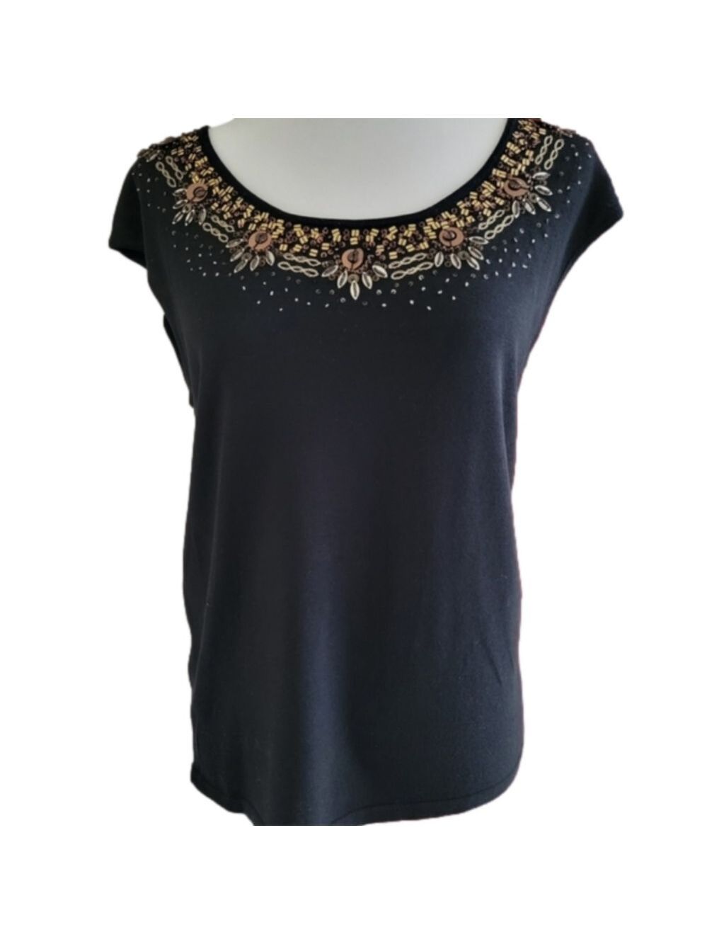 Coldwater Creek Cotton and Silk Sleeveless Top Size Large EUC